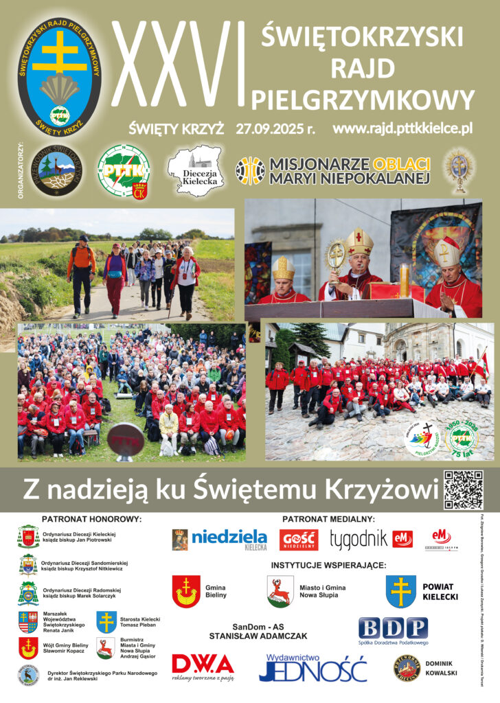 XXVI Swietokrzyski Rajd Pielgrzymkowy "Swiety Krzyz 2025" - plakat